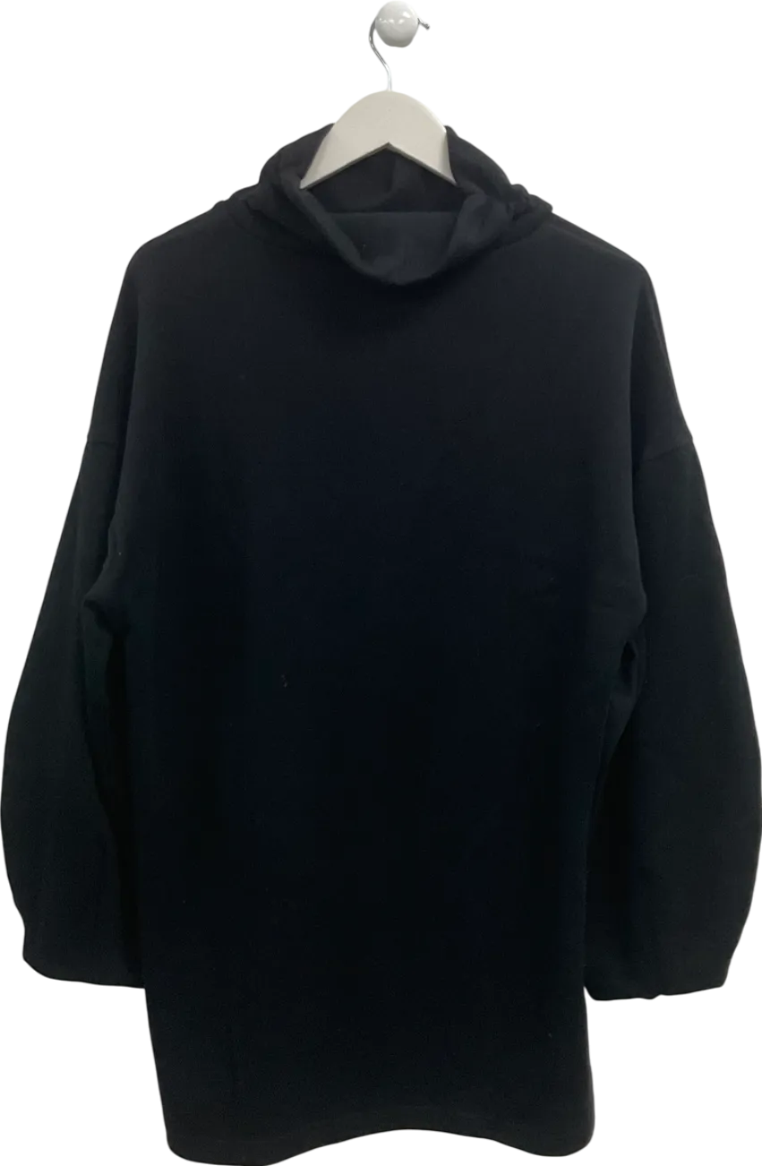 ASOS Black High Neck Longline Sweater With Full Sleeves UK 10