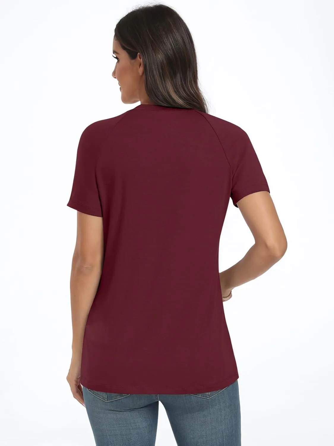 AUTOMET Womens Short Sleeve Shirts Business Casual Tops Summer Trendy Tshirts Dressy Tee Fashion Blouses Outfits 2025