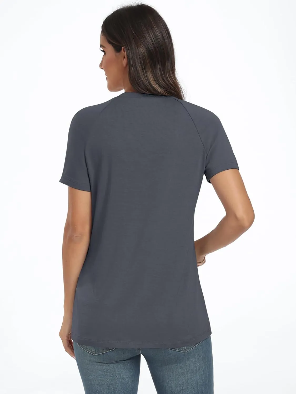 AUTOMET Womens Short Sleeve Shirts Business Casual Tops Summer Trendy Tshirts Dressy Tee Fashion Blouses Outfits 2025