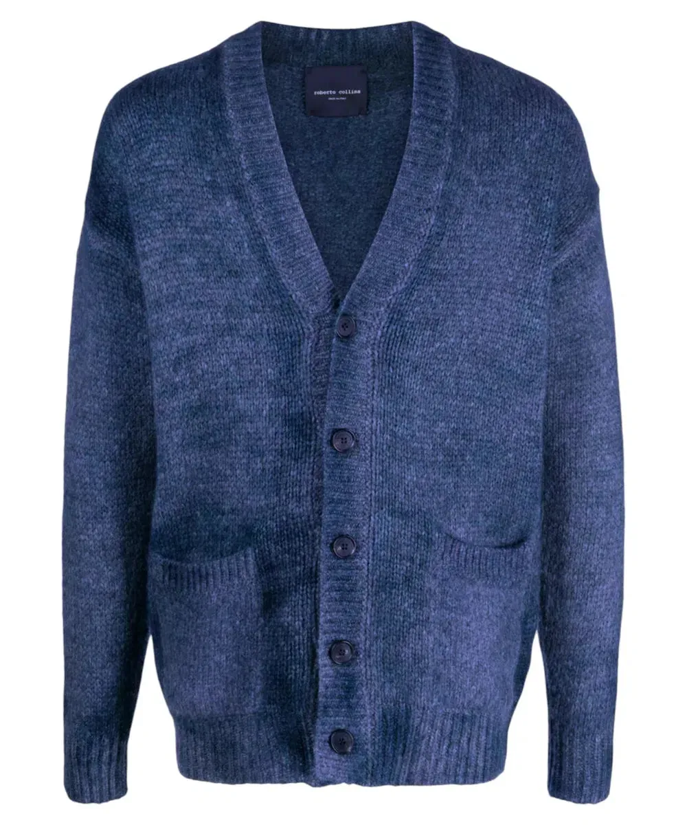 Cardigan chunky in baby alpaca con bottoni