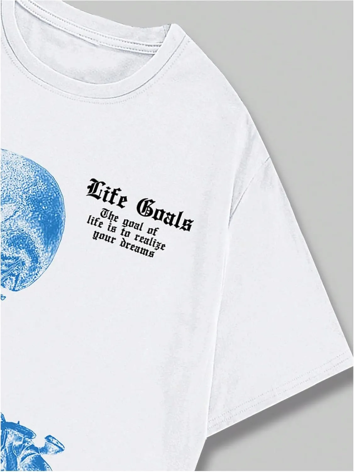 COZYEASE Men's Graphic Tees Letter Print Casual Short Sleeve T Shirts Summer Tops Vintage Tees