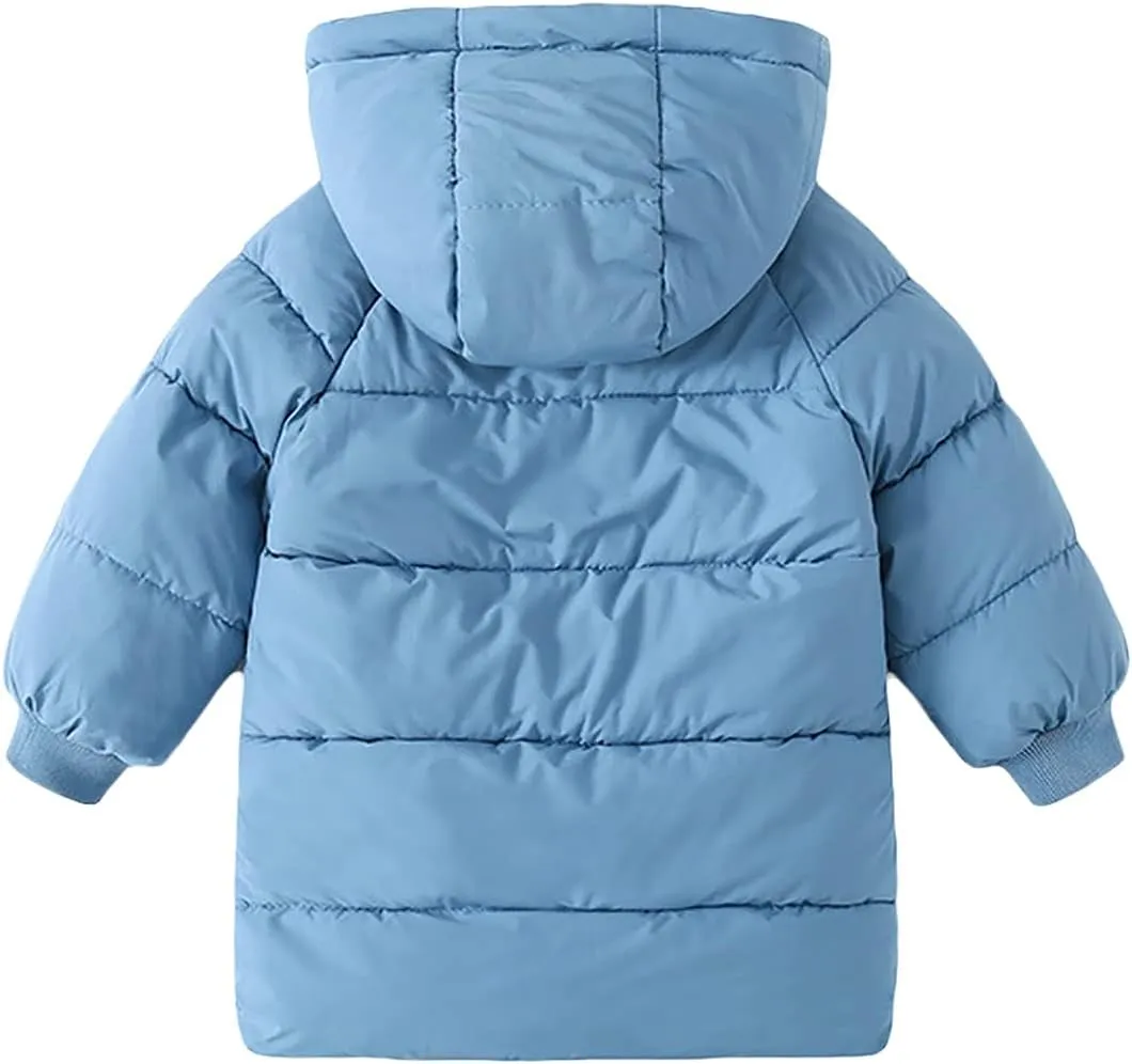 Cromoncent Boys Girls Down Alternative Long Hoodie Coat