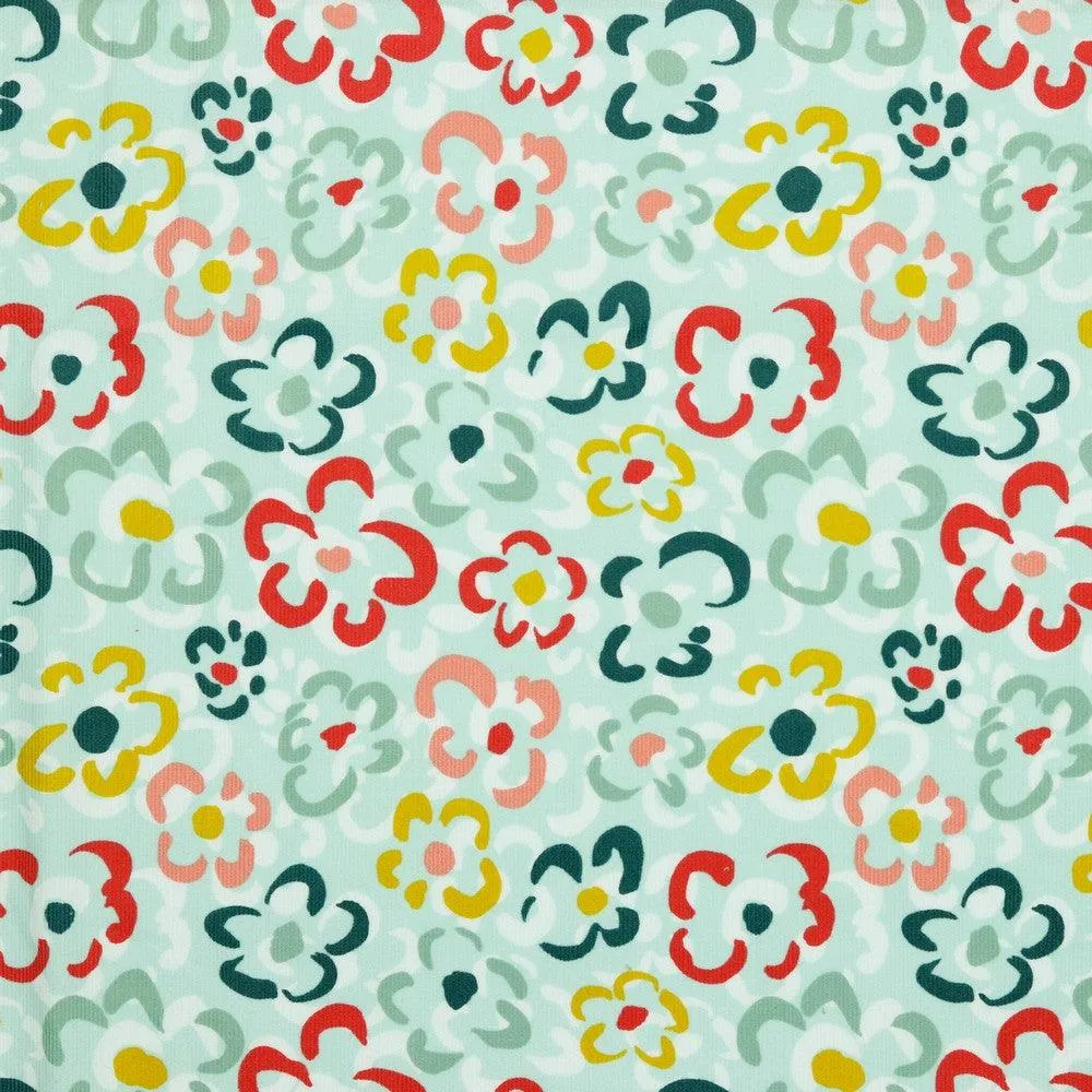 Floral Doodle Needlecord Fabric