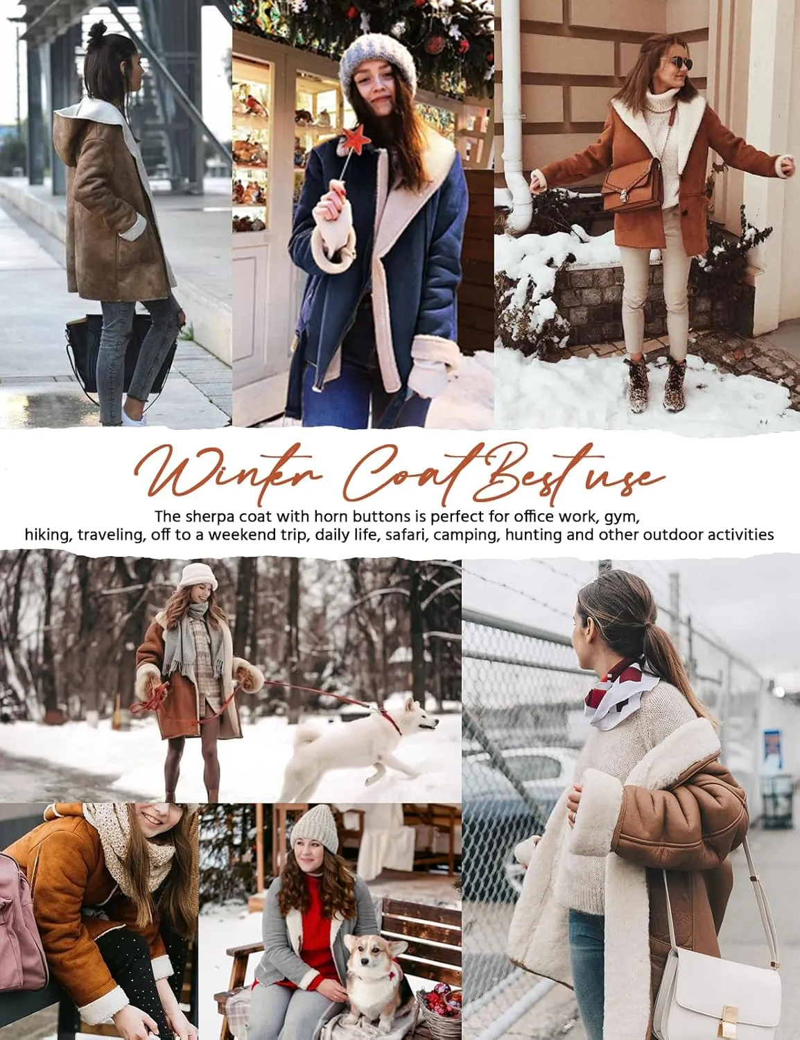 HEEKPEK Women Hoodies Fleece Jackets Soft Fuzzy Long Hoodie Sweatshirt Casual Sherpa Hoodies Horn Button Coats Winter