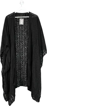 live unlimited Black Sheer Textured Kimono UK 26-28