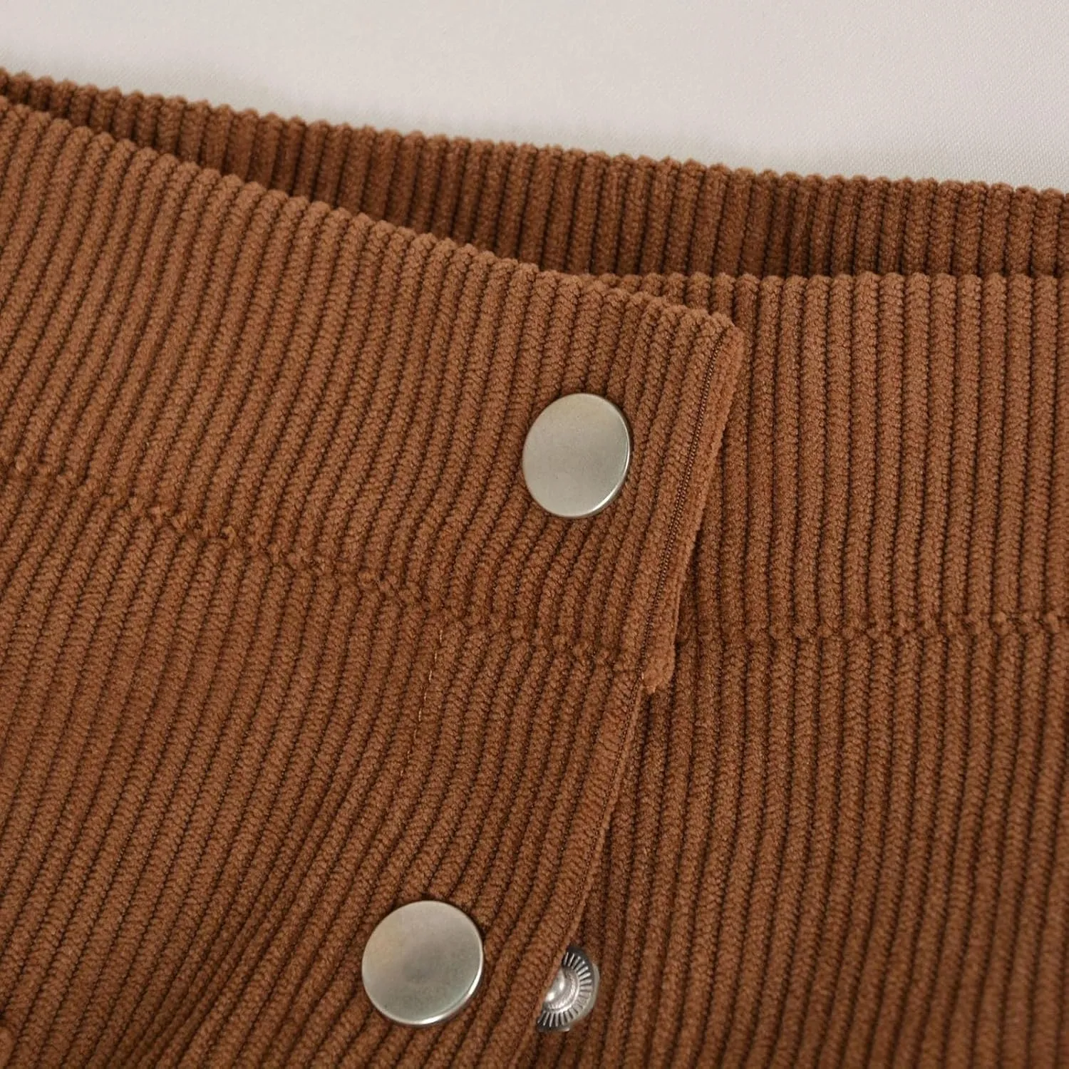 Midi Skirts for Women Trendy Corduroy Skirt Button Down High Waisted Skirts Business Casual A Line Skirt